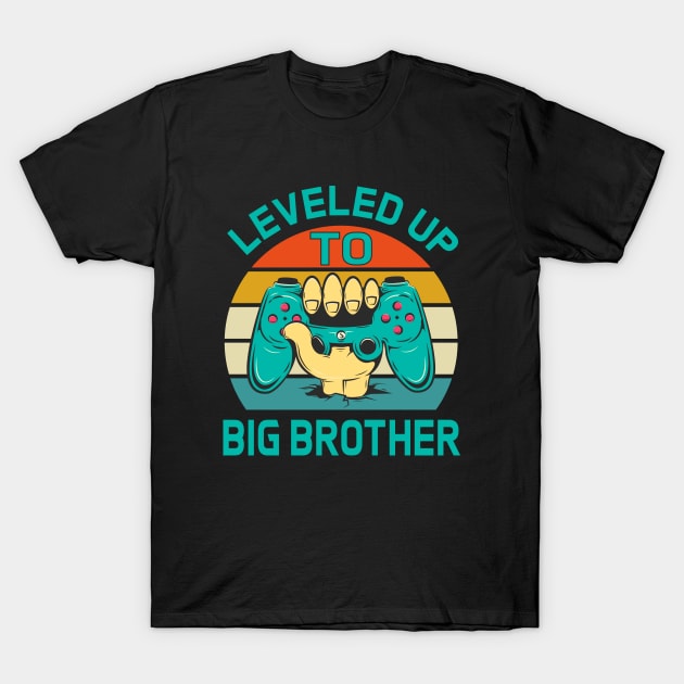 Promoted to big brother dinosaur, I Leveled Up To Big Brother T-Shirt by UranusArts